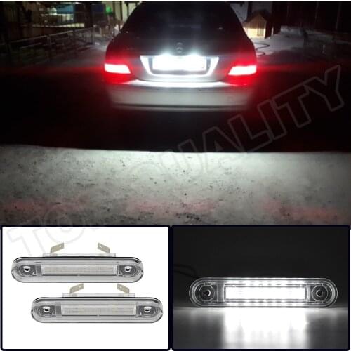 For Benz Mercedes C-Class W202 E-Class W124 W201 Car LED Number License Plate Light Bright White Tail Lamp Auto Accessories
