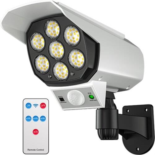 77 LED Solar Powered Light 360 Degree Rotating Simulation Monitor Solar Powered Lights Fakes Camera Solar Lamp Garden Decoration