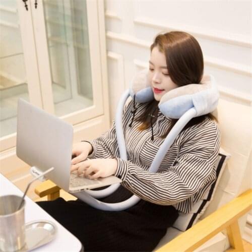 U Shaped Memory Foam Neck Pillows Bracket Halter Soft Slow Space Travel Pillows Neck Cervical Protection Healthcare Bedding