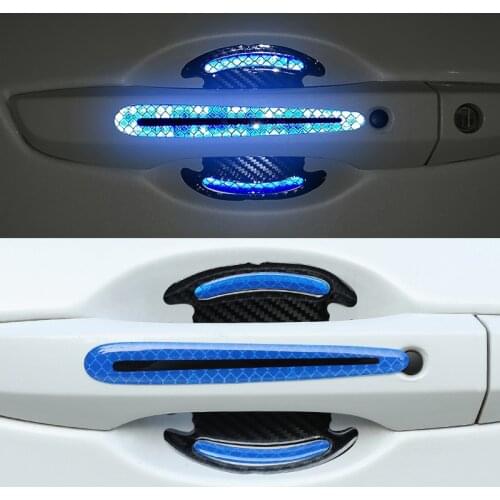 Car Reflective Sticker Tape Warning Bumper Strip Door Handle Bowl Cover Reflector Car Exterior Accessories Universal