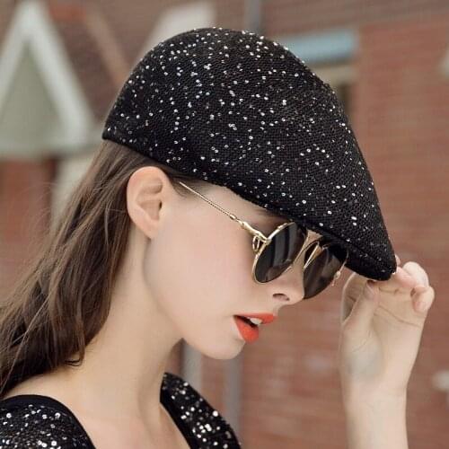 Spring summer autumn women Beret sunshade cap decoration Bonnet peaked cap Womens hats fedoras bonnet Human hat