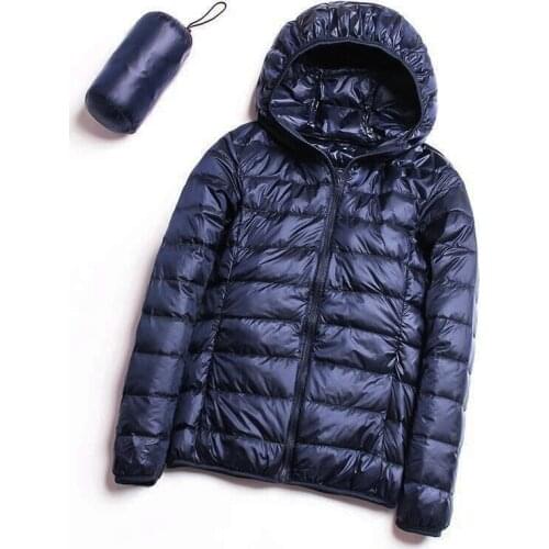 JuneRain Down jacket women 95% duck down coat Ultra Light warm Female Solid Portable stand collar down jacket winter outwears