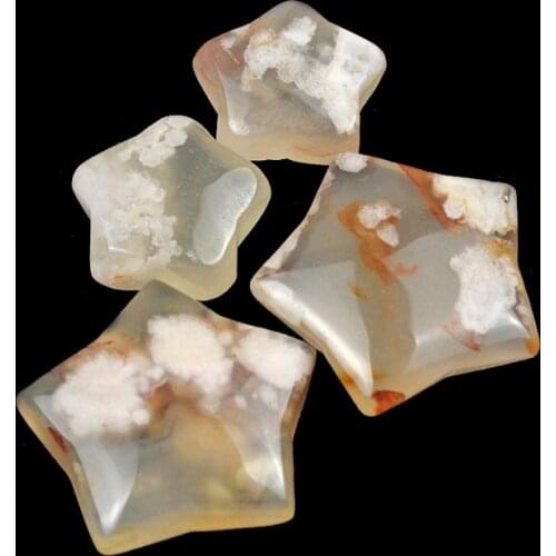 1PC Natural Crystal Quartz Star Home Decoration Energy Nonporous Stone Crafts Pentagram Healing Crystal DIY Gift Gemstone