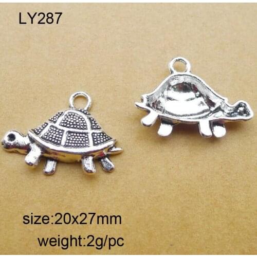 25pcs Charms Tortoise Turtle Sea 18*11mm Tibetan Silver Pendant Findings Accessories DIY Vintage Choker Necklace