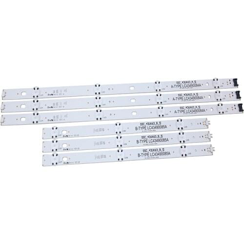 New Kit 60 PCS LED backlight strip for LG 43UJ6300 43UK6300PUE LC43490087A LC43490088A LC43490077A LC43490078A SSC_43UJ63_A