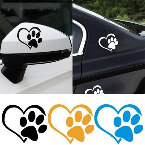 Car Sticker Love Footprints Decorative Decals Stickers window Rearview Mirror Cover Scratches Waterproof Car Decal Stickers