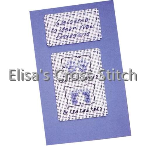 CD249 14ct DIY Greeting Card Special Art Popular Full Set CrossStitch Greeting Card Birthday Christmas Gift Welcome To Grandsan