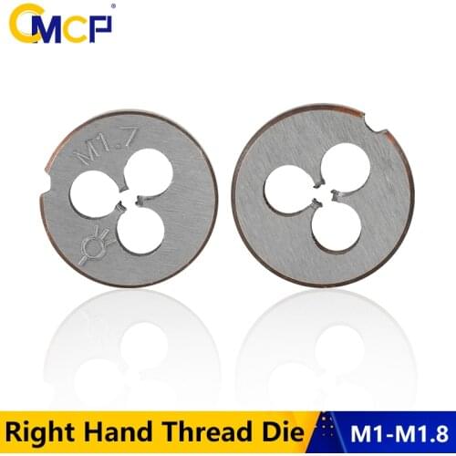 CMCP 1pcs M1 M1.2 M1.4 M1.5 M1.6 M1.7 M1.8 Right Hand Thread Die Metric Screw Die Hand Tools Metal Threading Tools