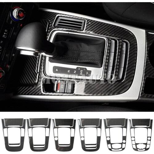 For Audi A4 S4 Carbon Fiber Console Gear Box Panel Cover Trim 2008-2015 Car Accessories Interior Car Decor Car Trim