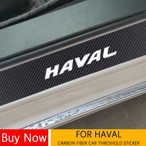 For Haval F5 F7 F7x H2 H4 H5 H6 H7 H9 H4 pro Jolion WEY Carbon Fiber Car Door Threshold Pedal Scuff Plate Stickers Accessories