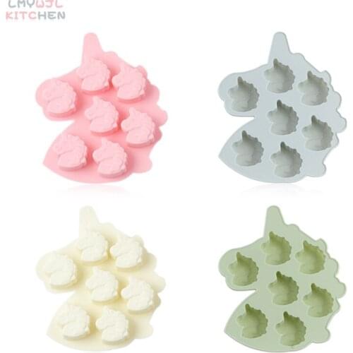 Unicorn Shape Mold Food Grade Silicone Material Chocolate Candy Mold DIY Fondant Cake Decoration Tools Baking Accessories