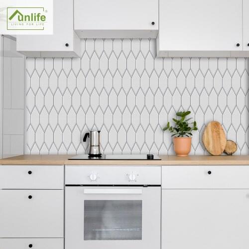 Funlife® Tile sticker Oil Proof Peel & Stick Floor Easy to CleanKitchen Backsplash Removable Self-Adhesive Bathroom Decorative