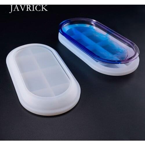 Crystal Epoxy Mould DIY Handmade Elliptical Flat Bottom Plate Highlight Mirror Silicone Mold DIY Accessories Jewelry Making