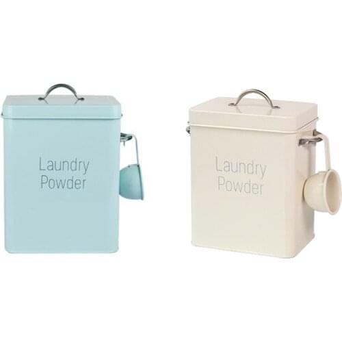 HOT-Beautiful Powder Laundry Powder Boxes Storage with Scoop