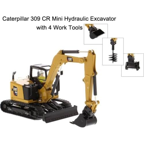 NEW Caterpillar DM 1/50 CAT 309 CR Next Generation Mini Hydraulic Excavator with Work Tools - High Line Series 85592