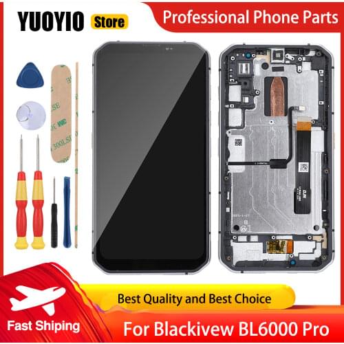 New 6.36 Inch Touch Screen+1080*2300 LCD Display+Frame Assembly Replacement For Blackview BL6000 Pro Android 10.0 Phone