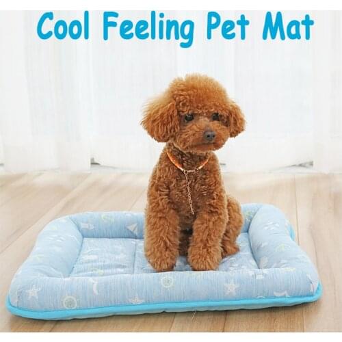Cooling Mat for Dogs Pet Bed Summer Breathable Pad Thicken Puppy Sleeping Cushion for Small Medium Bench Lounger Kennel Cat Supp