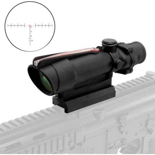 5x35 ACOG Style Hunting RifleScopes Red Fiber Scope Reticles Real Fiber Optics Tactical Sights Rifle Scope For Hunting