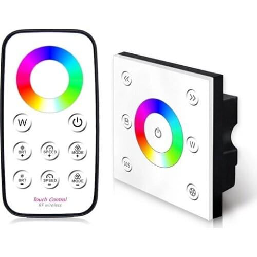 P4 12v 24v 4ch colorful circle led rgbw crystal glass touch panel stair lighting controller