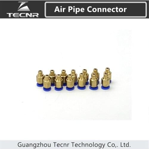 PC Air Pneumatic 4mm M6 Hose Tube Male Thread Air Pipe Connector Quick Coupling Brass Fitting