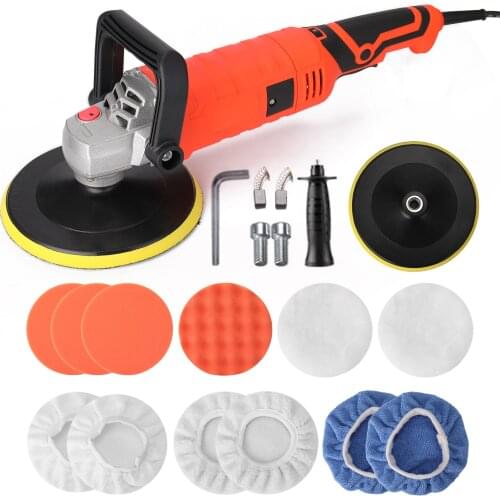 1580W 220 V 7 Level Speed Adjustable 180mm Disc Car Electric Polisher Waxing Machine Automobile Furniture Utility Polishing Tool