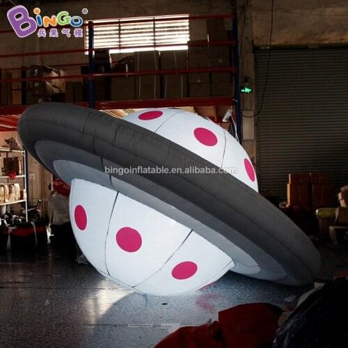 Hot Portable 4m inflatable UFO with LED light model / UFO lamp toys for advertising space decoration