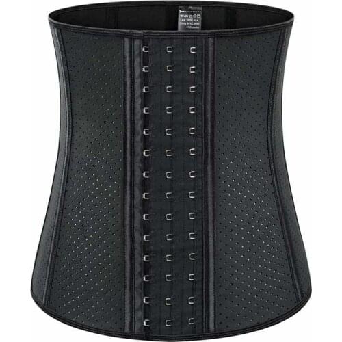 Plus Size Shapewear Workout Waist Trainer High Quality Latex 9 Steel Bone 3 Hooks Tummy Control Slimming Girdles Cincher Corset