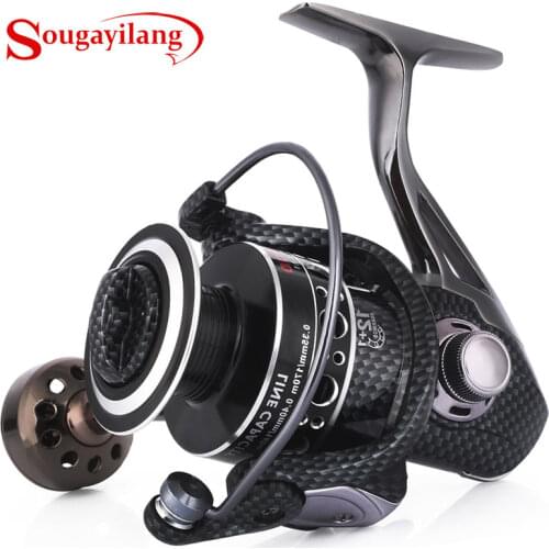 Sougayilang Spinning Fishing Reel 12+1Ball Bearing 2000-7000 Series Fishing Reel Boat Rock Carp Fishing Coil Reel Wheel De Pesca