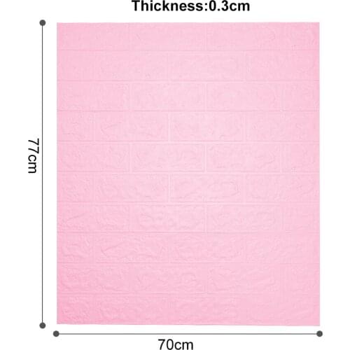 6pcs 70*77cm DIY Self Adhesive 3D Wall Stickers Bedroom Waterproof Foam Brick Room Wallpaper Decor Living Wall Sticker For Kids