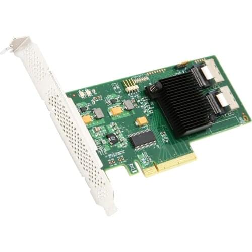 SAS9211-8I 8PORT Int 6GB Sata+SAS Pcie 2.0 Logic 9211-8I Sgl Sas Raid Controller Pci Express X8 600Mbps Per Port