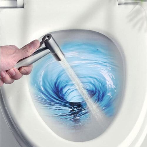 Household handheld bathroom toilet bidet sprayer stainless steel handheld faucet bathroom handheld self-cleaning set sprinkler