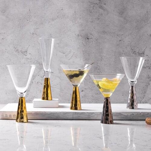 USA Artland Light Luxury Diamond Cut Crystal Wedding Champagne Coupe Flute Verre Martini Red Wine Glass Goblet Bar Cocktail Cup