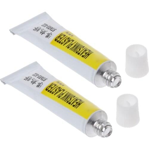 2Pcs Heatsink Plaster Thermal Silicone Adhesive Cooling Paste Strong Adhesive Compound Glue for GPU Chip Radiator Cooling