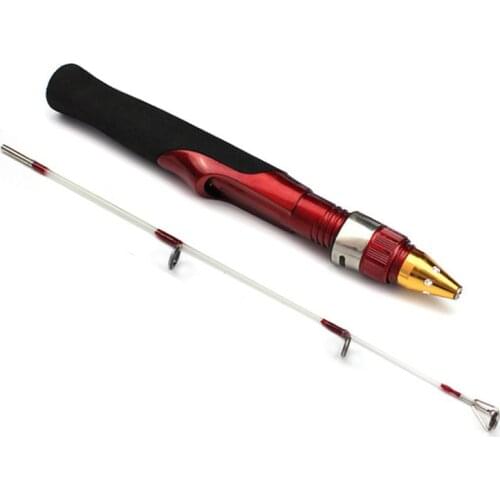 50cm 60g Winter Ice Fishing Rod Portable Shrimp Feeder Carp Fishing Pole Lure Rods 2 Section Ultrashort Spinning Rods Fish Gear