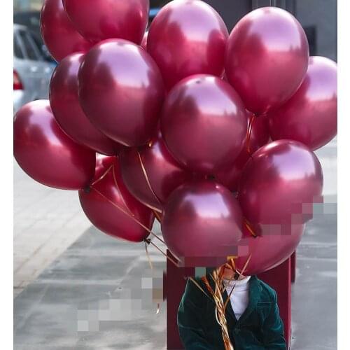 30pcs 10 inch Burgundy Gray Gold Latex Balloons Mini Dark Blue Party Globos Baby Shower Wedding Birthday Decorations kids Supply