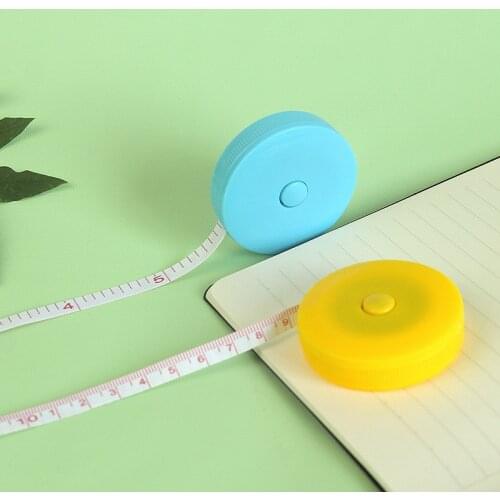 1.5 M Random Color Cute Plastic Mini Automatic Retractable Small Clothing Measuring Tape