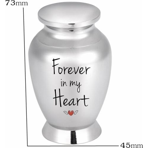 2 Size Mini Cremation Urn Hold Pet/Human Forever in My Heart Keepsake Locket Jewelry Ashes Urn