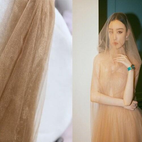 3M/bag Transparent Pearlescent Glitter Net Gauze Photo Photography Background Arrangement Veil Wedding Dress Mesh Fabric