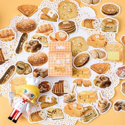 46 pcs/pack Cute Expression Breadman junkJournal Decorative Stationery Stickers Scrapbooking DIY Diary Album Stick Label