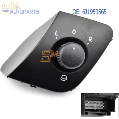 6J1959565 New For VW Seat Ibiza 2009-2015 Car Exterior Side Mirror Adjust Switch Knob 6J1 959 565