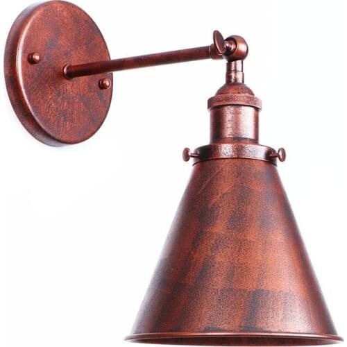 American Single head Adjust Bedside Wall Lamp Loft Iron Wall Sconce Industrial Vintage LED Wall Light Fixtures Lamparas Pared