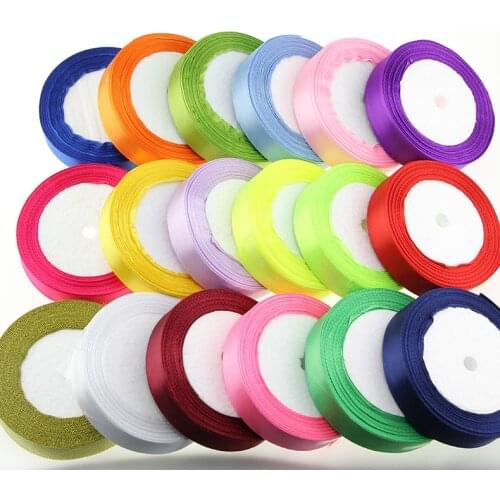 10mm Single Face Satin Ribbons 22Meters/Roll DIY Crafts Supplies Wedding Birthday Party Gift Box Wrapping Candy Box Packaging