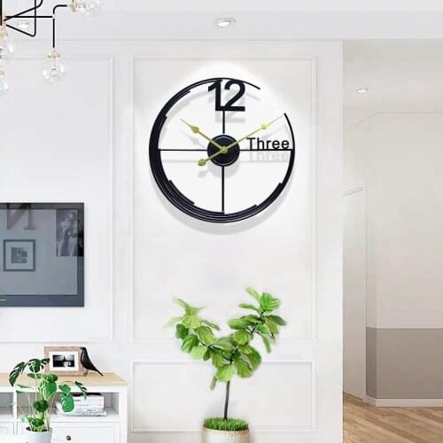 Creative Large Wall Clock Hands Modern Design Luxury Silent Metal Nordic Wall Clock Living Room Reloj De Pared Home Decor 50