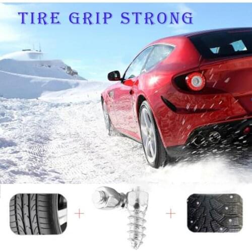 100Pcs 12mm Car Vehicle Truck Motorcycle Tires Snow Chains Tires Studs Screw