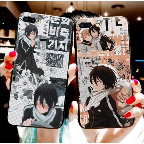 Noragami black phone Case For iPhone 11 12 Pro XS MAX XR X 7 8 6Plus SE 2021 Candy Soft Silicone Phone Cover Bag