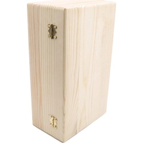 Log Color Scotch Pine Rectangular Storage Box Flip Solid Wood Gift Box Handmade Craft Jewelry Case Home Storage Organization