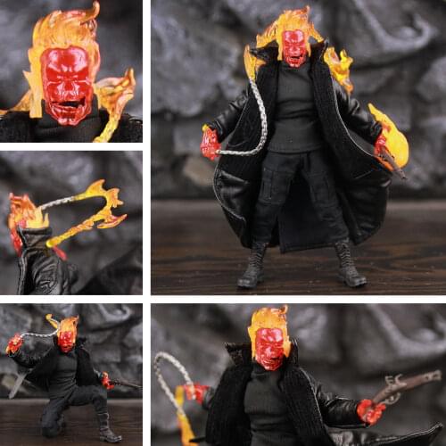 Custom 6" Marvel Legends Ghost Rider 6" Action FIgure Fantastic Four Johnny Blaze Comic Movie Toys Doll Nicolas Cage Doll