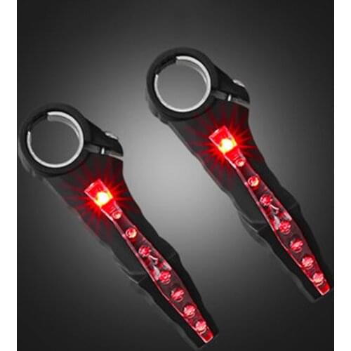 OUTAD MTB Bicycle Handlebar LED Turn Lights Flash Light Cycling Mountain Bike Handle Bar End Night Safety Warning Lamp