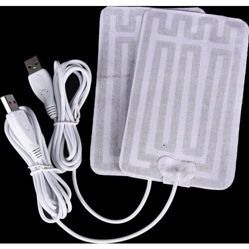 5V USB Heating Pads for DIY USB Heated Gloves Warm Mouse Pads for Heat your Foot Knees Carbon fiber Heated Health Care 8x13cm