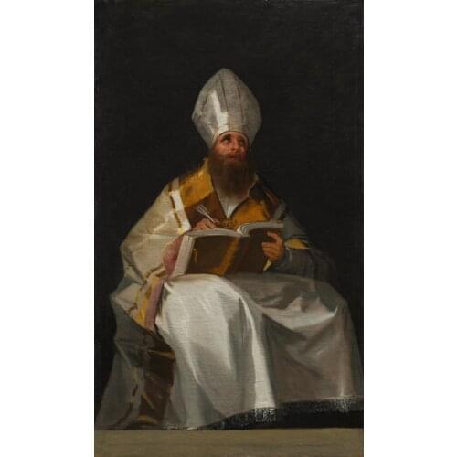 Wholesale painting # HOME Catholicism Father of the Church Religious ART Saint Ambrose PRINT PAINTING ON CANVAS